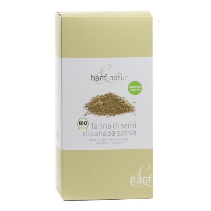 Farina di Semi di Canapa Sativa Biologica 500 Grammi Ricca di Proteine e Fibre per Pane Dolci e Ricette Vegane