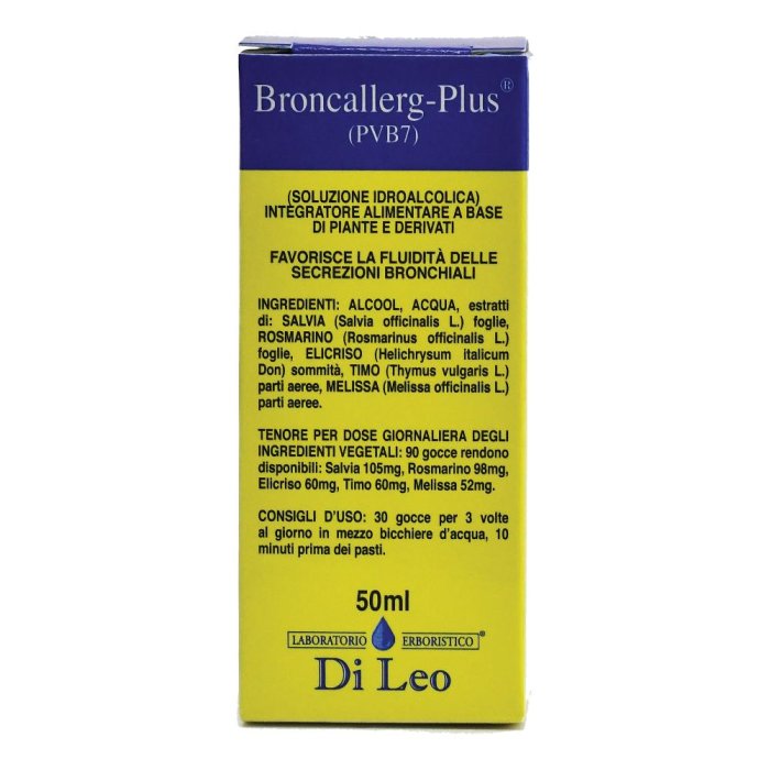 Broncallerg Plus PVB 7 Spray Orale 50 ml - integratore vie respiratorie e tosse Broncallerg Plus PVB 7 Spray Orale 50 ml - integratore vie respiratorie e tosse