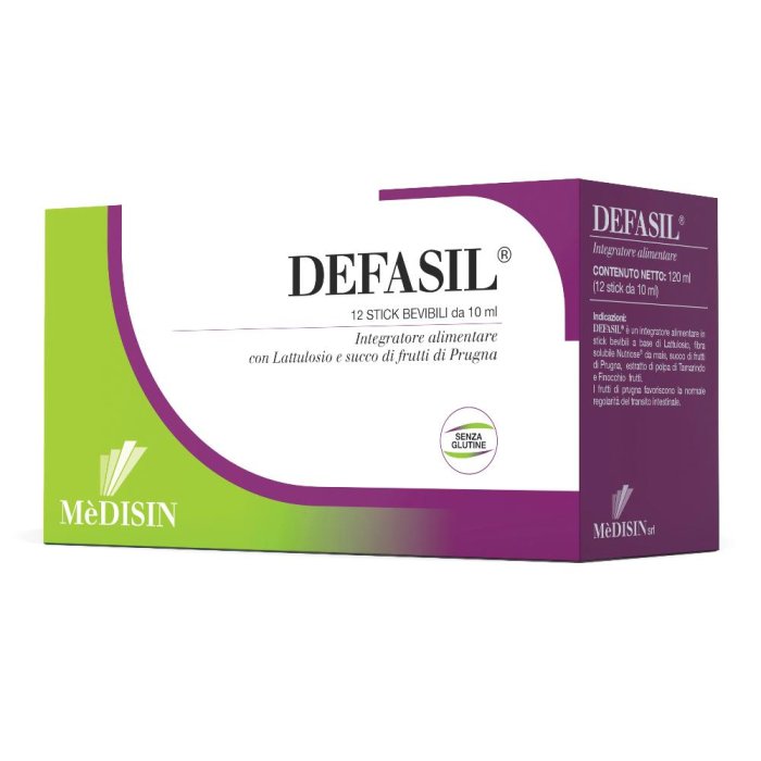  Defasil Integratore Alimentare Lassativo, 12 Stick da 10ml