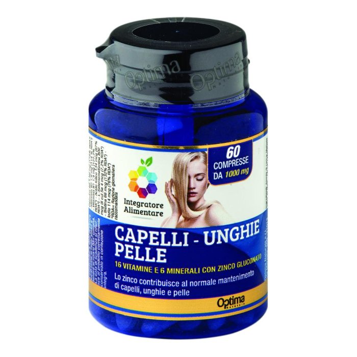 Optima Naturals  Capelli Unghie Pelle Integratore Alimentare 60 Compresse
