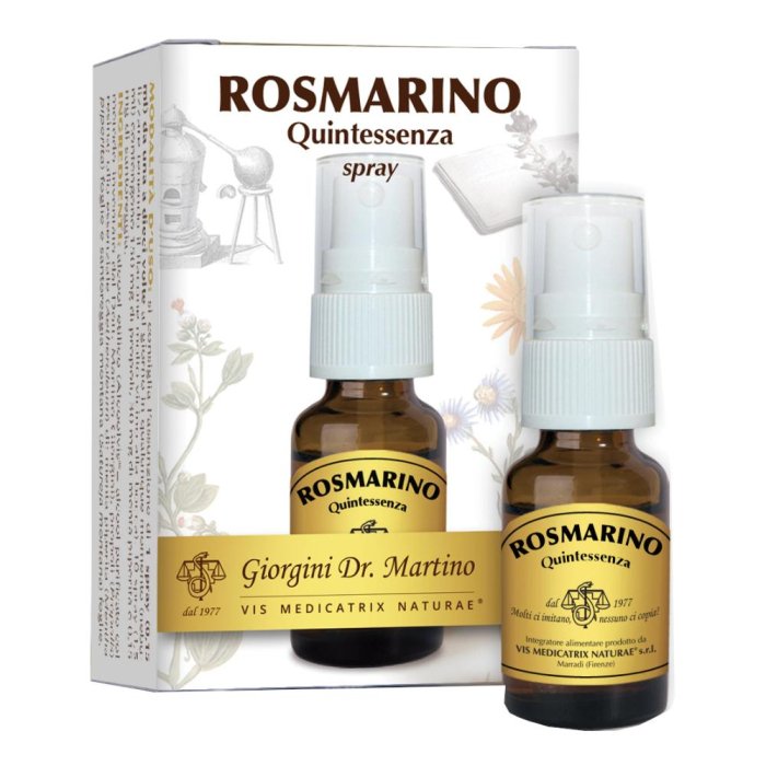 Rosmarino Quintessenza Spray Naturale al Rosmarino per Ambiente Corpo e Capelli