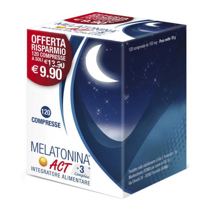 Melatonina Act 1 Mg +3 Complex 120 Compresse