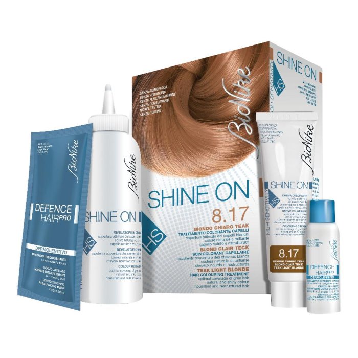 BioNike Shine ON HS Trattamento Colorazione Capelli 8.17 Biondo ChiaroTeak