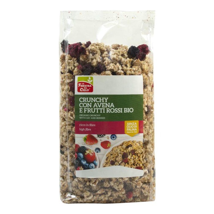 La Finestra Sul Cielo Crunchy con Avena e Frutti Rossi Bio 375g