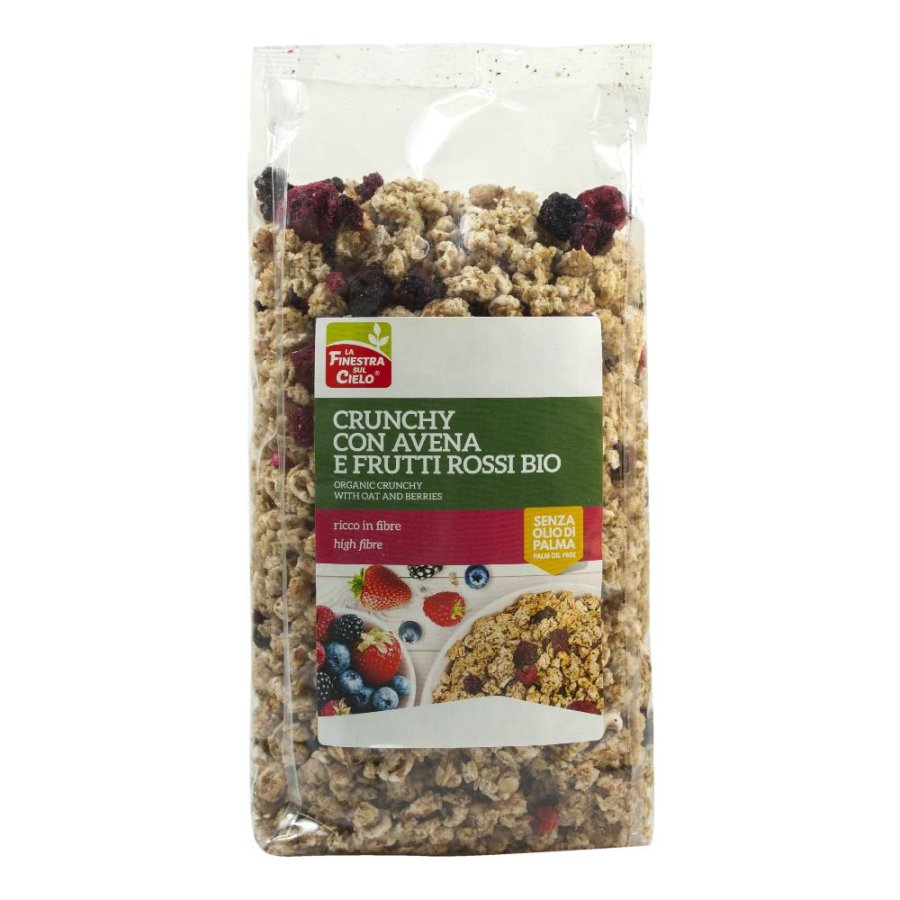 La Finestra Sul Cielo Crunchy con Avena e Frutti Rossi Bio 375g