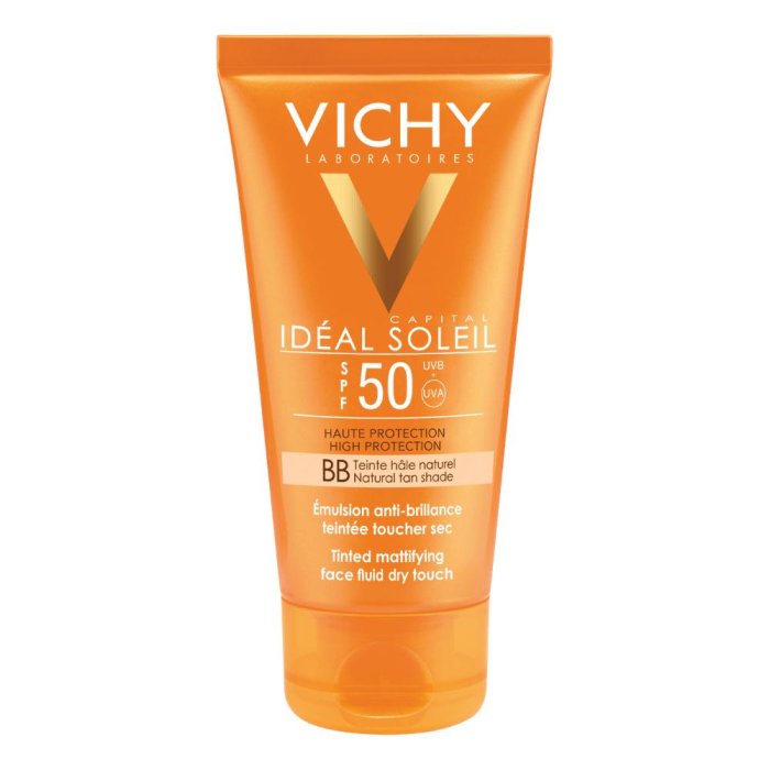 Vichy Ideal Soleil BB viso vellutato SPF 50+ - crema solare colorata alta protezione