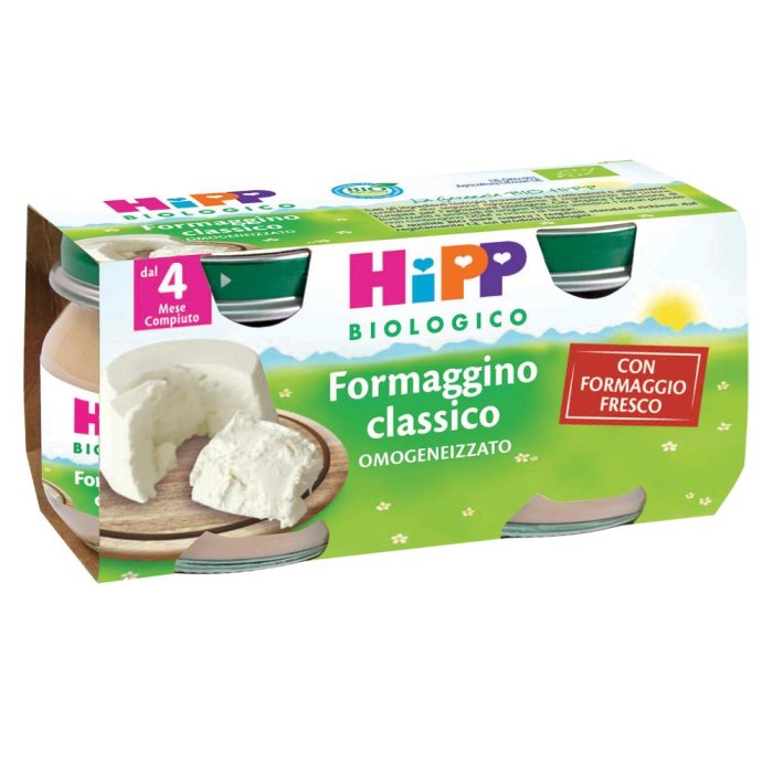 HiPP Omogeneizzato Formaggino Classico 2 Pezzi Da 80 g
