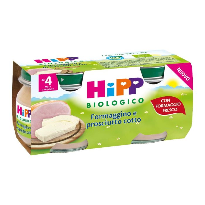 HiPP Omogeneizzato Bio Formaggino e Prosciutto dai 4+ Mesi 2 x 80g
