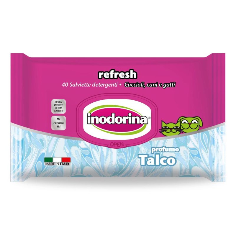 Pet Village Salviette Talco Inodorina 40 Pezzi