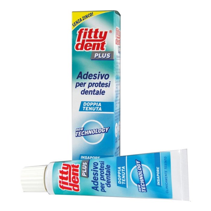 Fittydent Plus Crema Adesiva per Protesi Dentali 40 g Fissaggio Forte e Duraturo