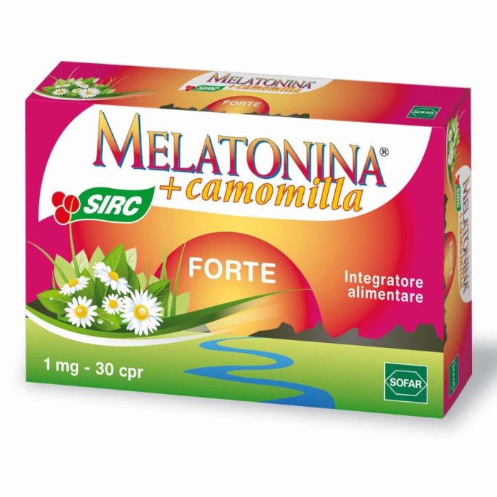Sofar  Sonno e Relax Melatonina Forte Integratore Alimentare 30 Compresse