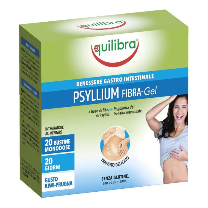 Psyllium Fibra Gel 20 Bustine Integratore di Fibra Solubile per la Regolarità Intestinale