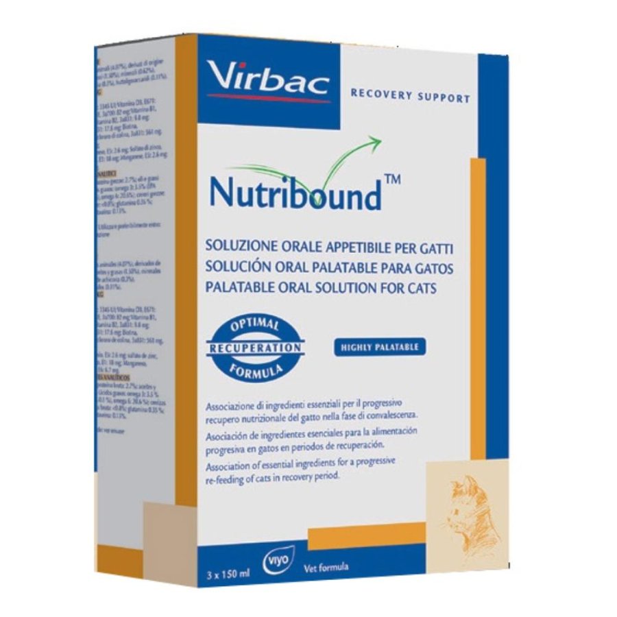 Virbac Nutribound Soluzione Orale Appetibile Per Gatti 3 Flaconi X 150 Ml Virbac Nutribound Soluzione Orale Appetibile Per Gatti 3 Flaconi X 150 Ml