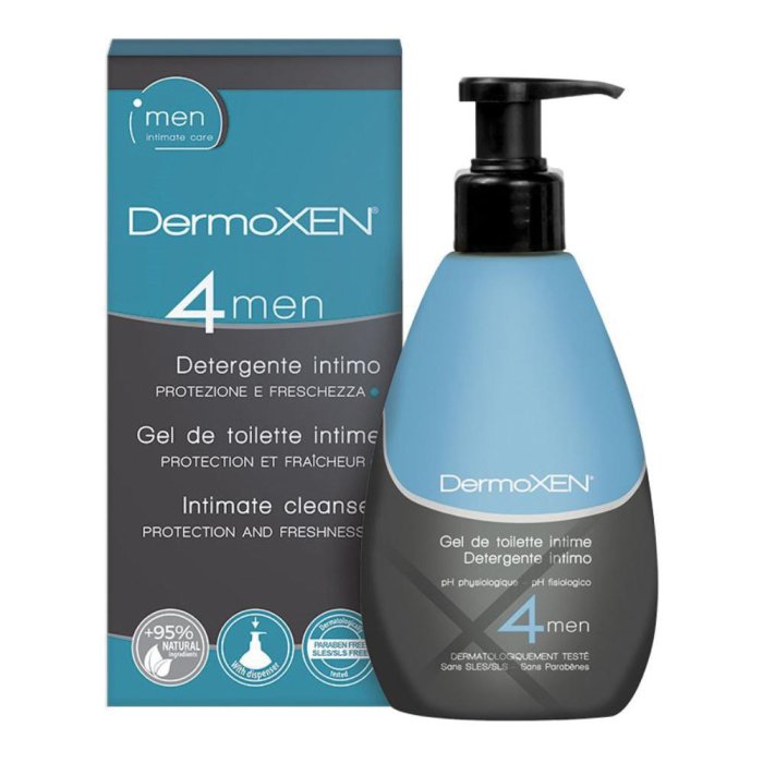 DermoXEN 4Men Detergente Intimo Uomo ad azione Rinfrescante, 125ml