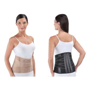 FGP Corsetto Ortopedico Elastico Cross Nero Taglia XL per Sostegno Lombare e Dorsale