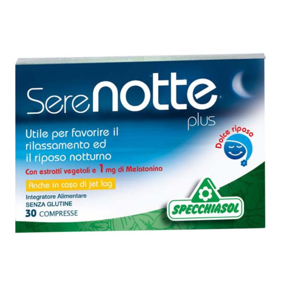 Specchiasol Serenotte Plus New 1 mg Integratore Alimentare 30 Capsule Specchiasol Serenotte Plus New 1 mg Integratore Alimentare 30 Capsule