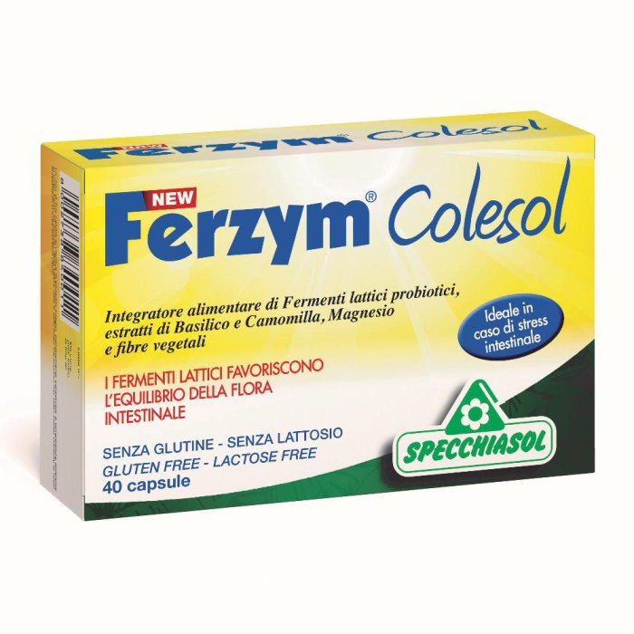 Specchiasol Ferzym New Colesol Integratore Alimentare 40 Capsule