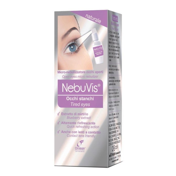 Nebuvis Occhi Stanchi spray 10 ml - spray oculare con mirtillo e acido ialuronico per occhi affaticati