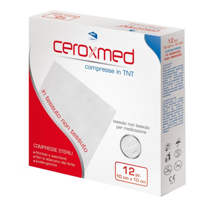 Ceroxmed Garza Sterile in Tessuto Non Tessuto 10 x 10 cm – Compresse Medicali per Medicazioni e Ferite