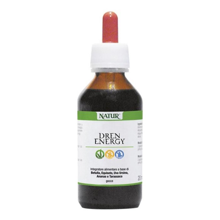 Integratore Drenante Energizzante Natur Dren Energy 100 millilitri per Dren dei Liquidi e Maggiore Vitalità