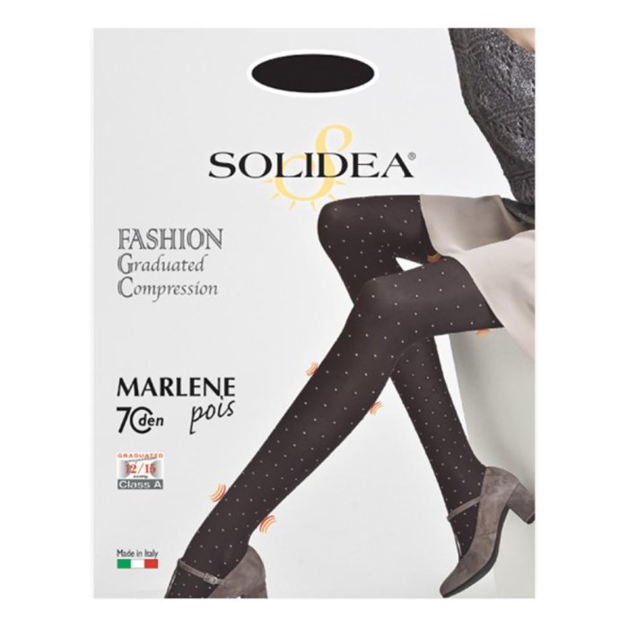 Solidea Marlene Pois 70 Denari Collant Coprente a Pois colore Mosto Taglia 4-L