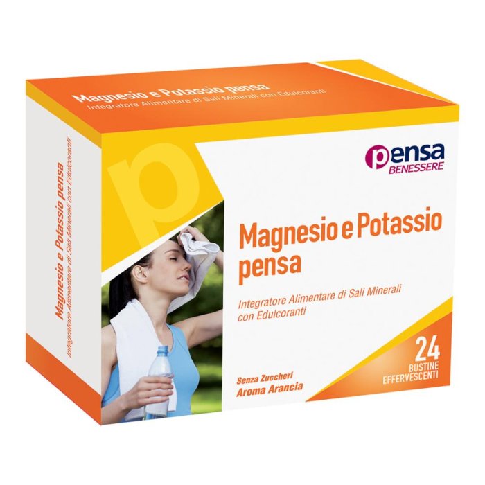 Integratore di Magnesio e Potassio 24 Bustine Solubili – Supporto Contro Stanchezza, Crampi Muscolari ed Affaticamento