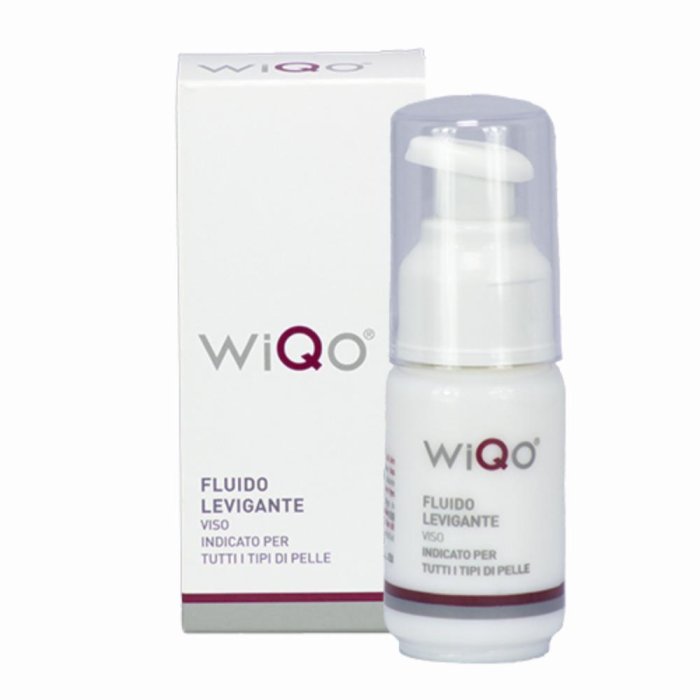 WiQo Fluido Levigante Viso 30 ml - trattamento viso levigante all’acido glicolico per pelle più liscia