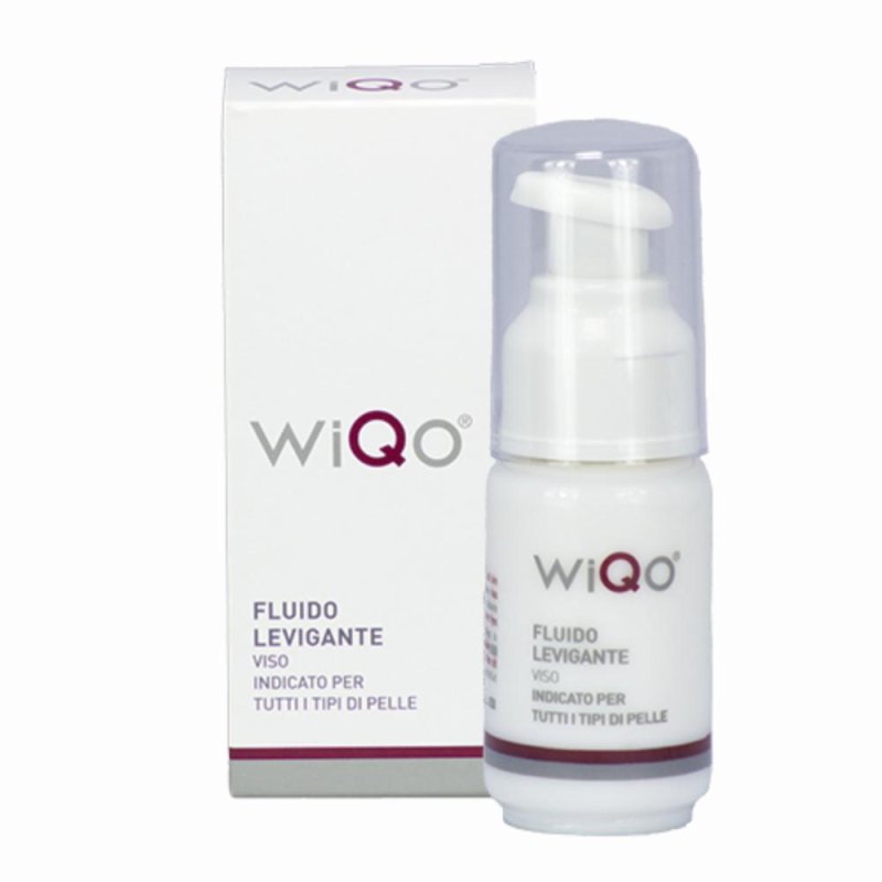 WiQo Fluido Levigante Viso 30 ml - trattamento viso levigante all’acido glicolico per pelle più liscia