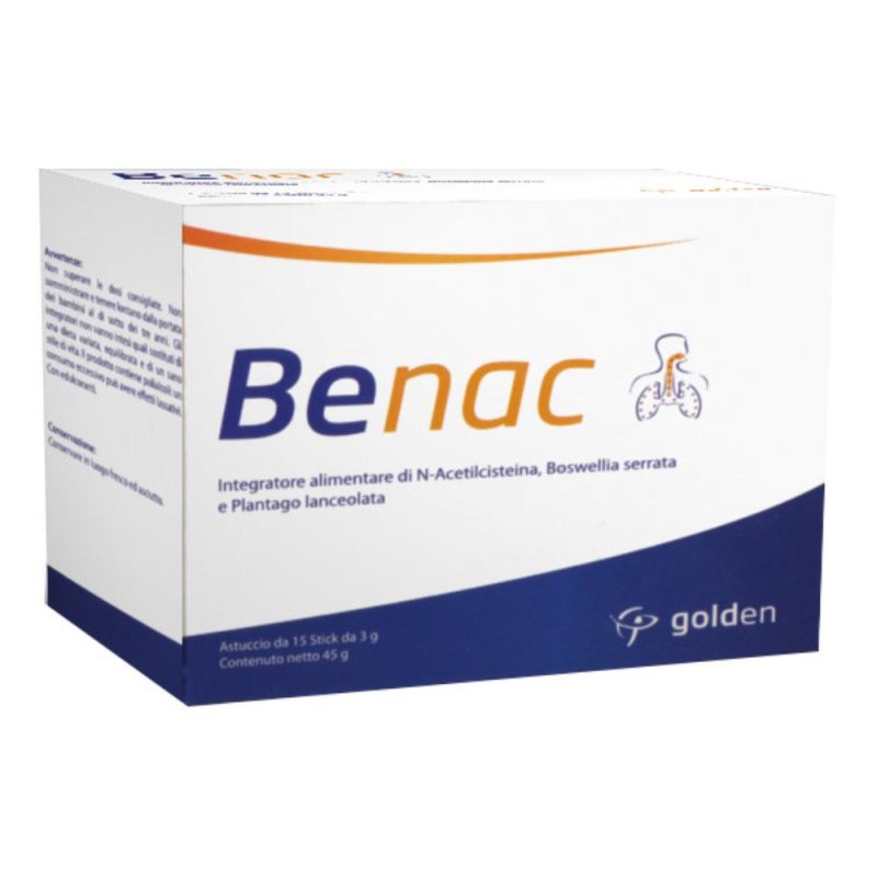 Golden Pharma Benac Integratore Alimentare 15 Bustine Stick Pack