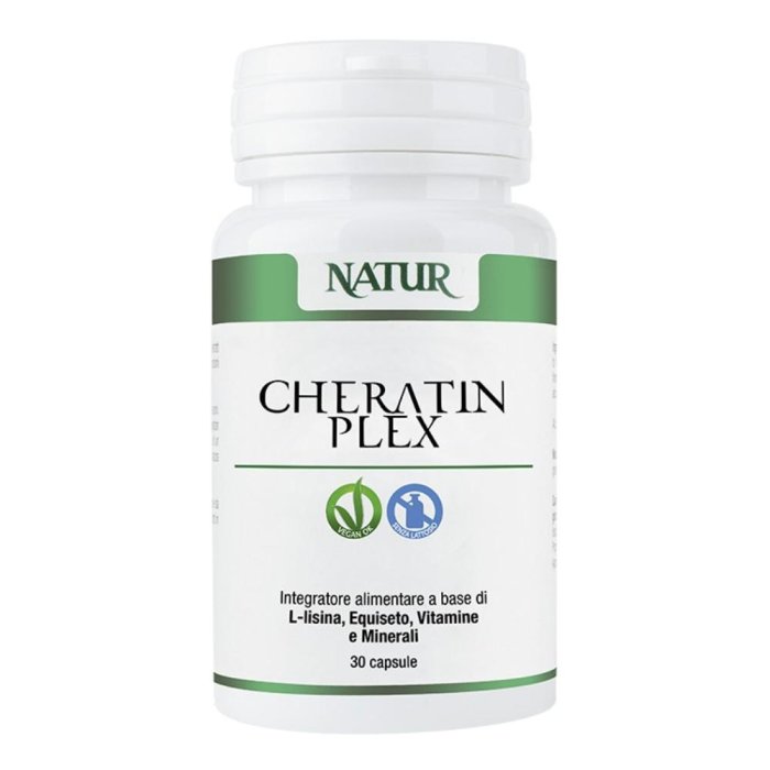 Cheratin Plex Natur Integratore Capelli e Unghie 30 Capsule Rinforzanti alla Cheratina