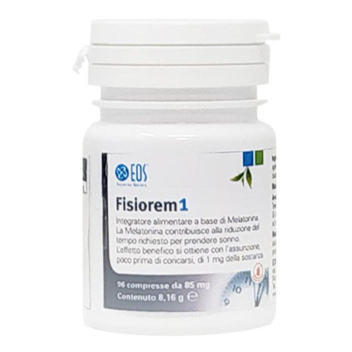 EOS Fisiorem 1 Integratore Alimentare Melatonina 96 Compresse Da 1 mg