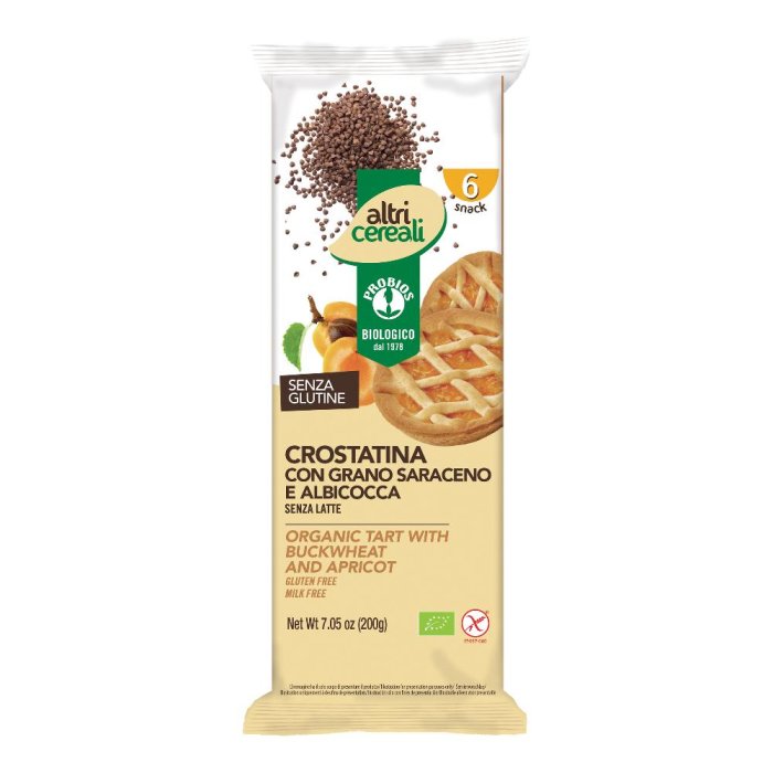 Altricereali Crostatine di Grano Saraceno con Albicocca Biscotti Bio Senza Glutine 5x40 g