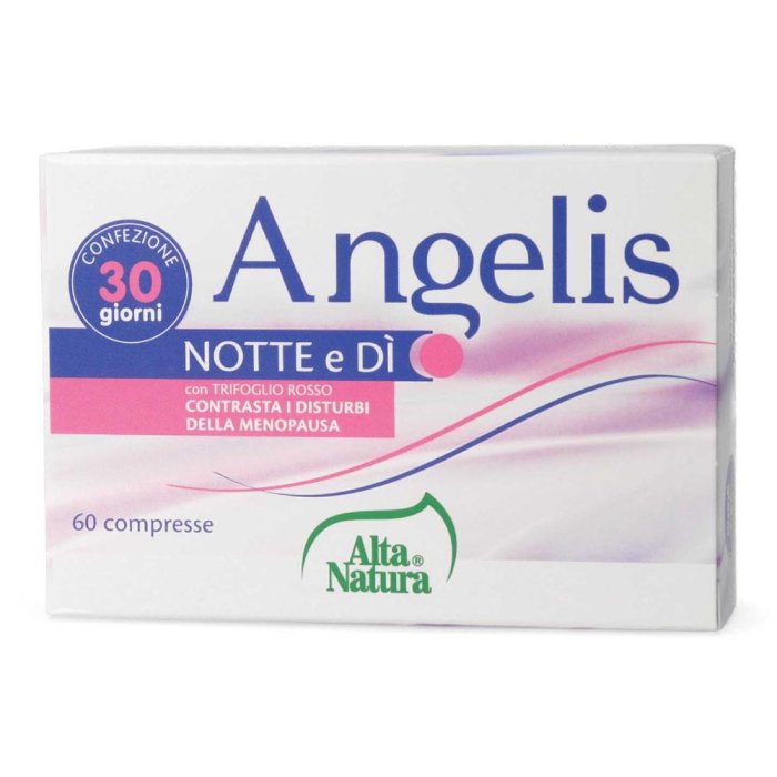 Angelis Notte e Di Integratore per Sonno, Rilassamento e Benessere con Melatonina 60 Compresse