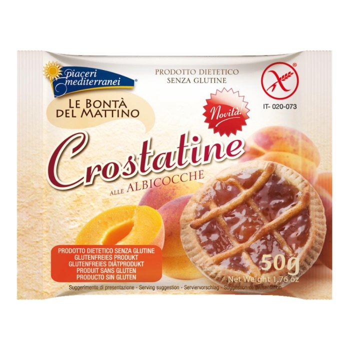 Eurospital Piaceri Mediterranei Le Bonta' Del Mattino Crostatine Albicocca 50 G