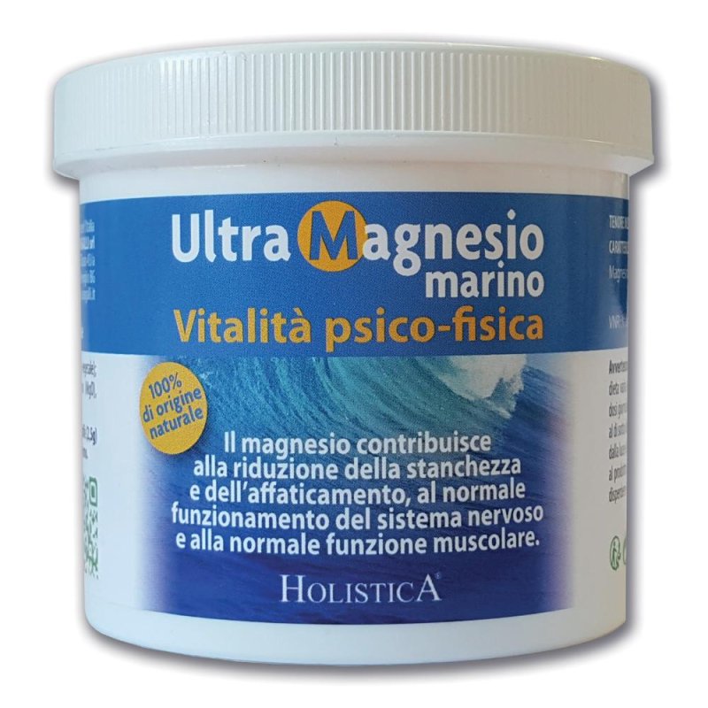 Ultra Magnesio Marino 150 g Integratore di Magnesio Naturale ad Alta Biodisponibilità in Polvere
