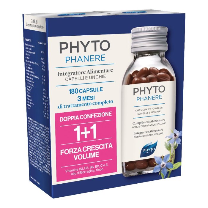 Phyto Capelli Sani e Splendenti Phytophanere Integratore Alimentare 2 x 90 Capsule
