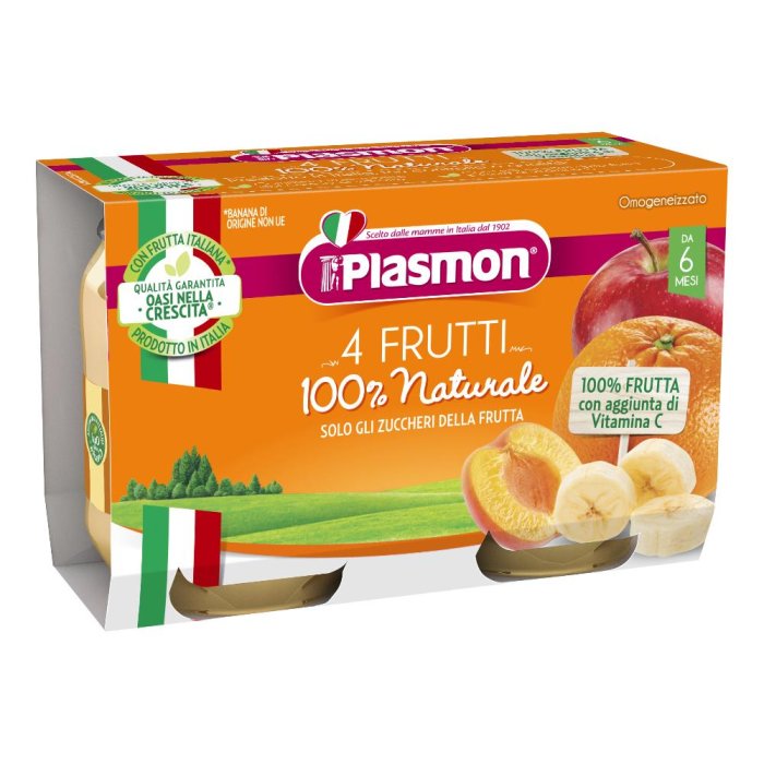 PLASMON OMOG 4 FRUTTI 2X104G