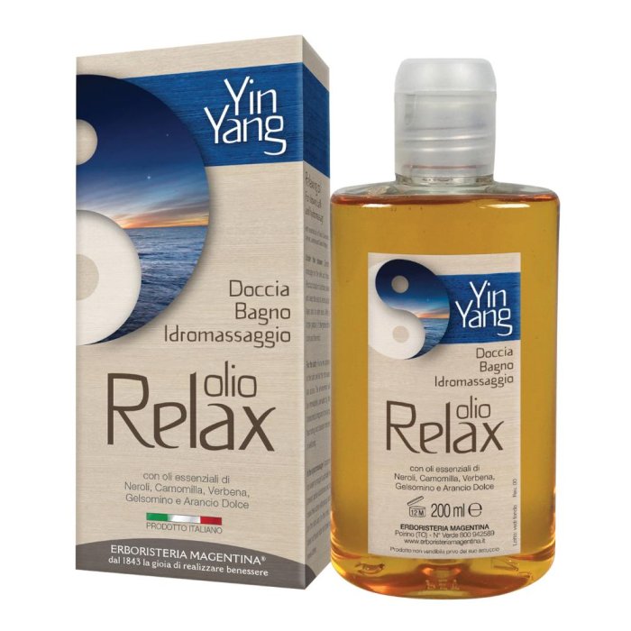 Olio relax doccia bagno Yin Yang 200ml con oli essenziali rilassanti