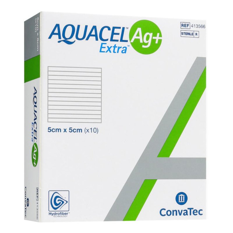 Convatec Aquacel Ag + Extra Medicazione Potenziata In Hydrofiber 5x5cm 10Pezzi Convatec Aquacel Ag + Extra Medicazione Potenziata In Hydrofiber 5x5cm 10Pezzi