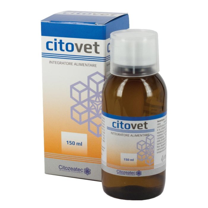 Citovet Integratore per Cani e Gatti 150 Millilitri Mangime Complementare Liquido per Sistema Immunitario e Benessere Cellulare