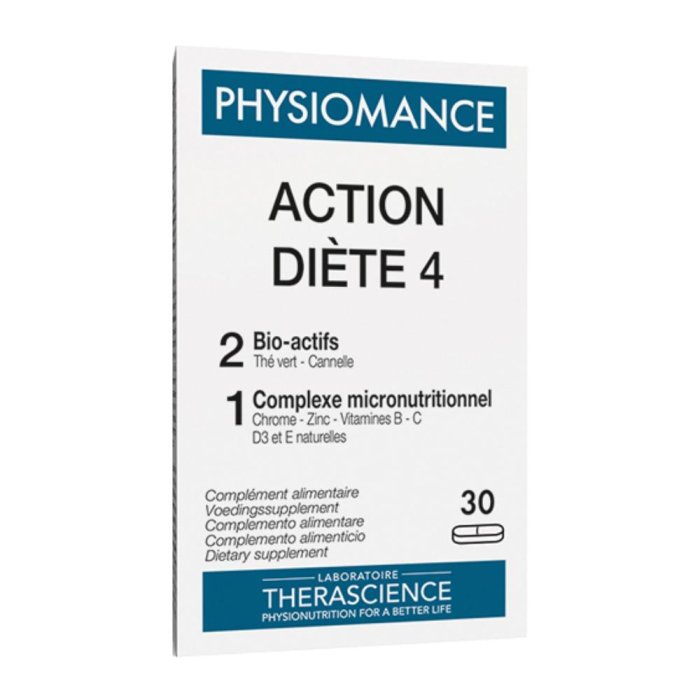 Therascience Physiomance Action Dièt 4 - Complemento Alimentare per Diabete e Iperglicemia 30 compresse