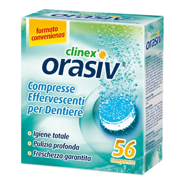 Orasiv Clinex Compresse Efferv. Pulitore Protesi Pulizia Dentiera 56 Compresse