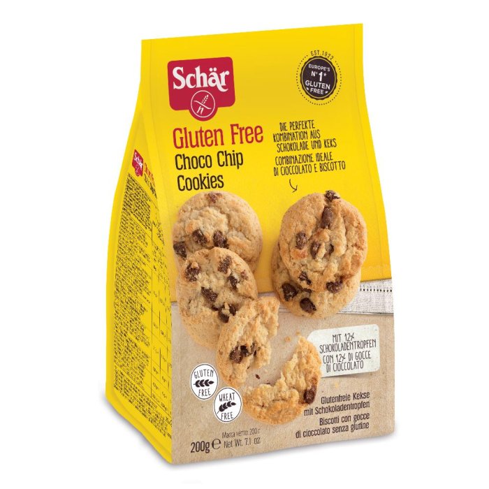Schar  Dolci e Biscotti Choco Chip Cookies Biscotti al Cioccolato 200 g