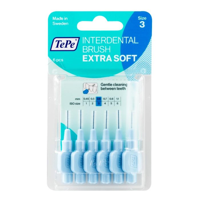 Tepe Scovolino Interdentale Extra Soft Blu 0,6 mm 6 scovolini