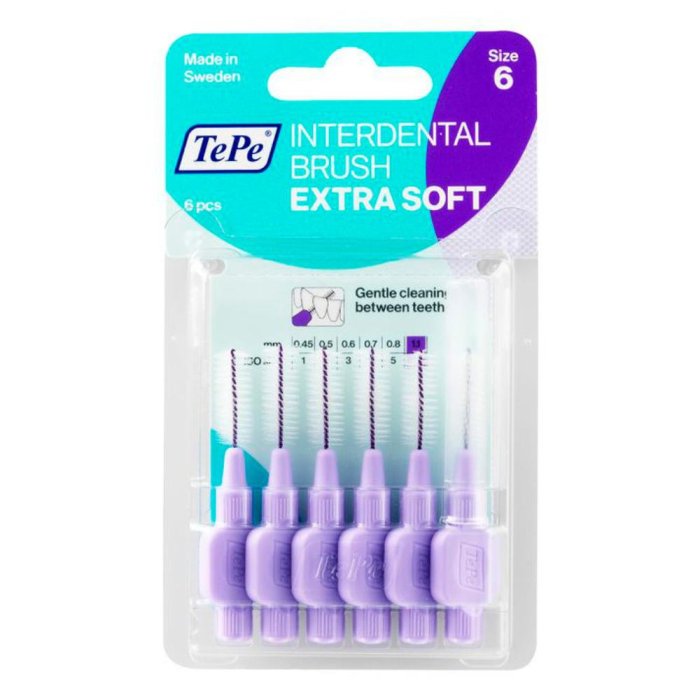 Tepe Scovolino Interdentale Extra Soft Lilla ISO6 1,1mm 6 Scovolini