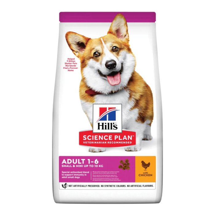 Hill's Science Plan Canine Adult Small e Mini con Pollo 1,5 kg Crocchette per Cane Adulto di Taglia Piccola e Mini for Small Breed Dogs