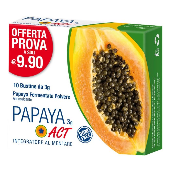 Linea Act Papaya Act Fermentata Integratore Alimentare 10 Bustine