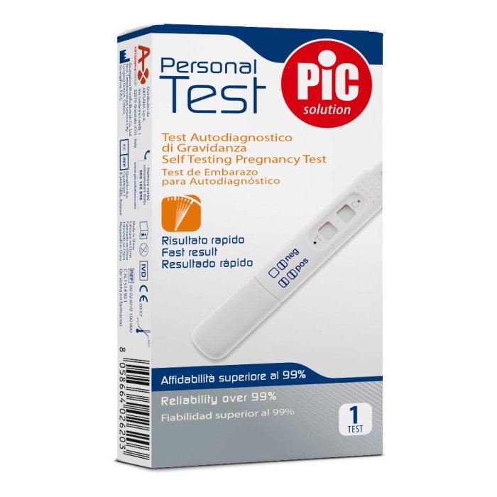 Pic Solution  Diagnostica 1 Test di Gravidanza Pratico Sicuro Semplice
