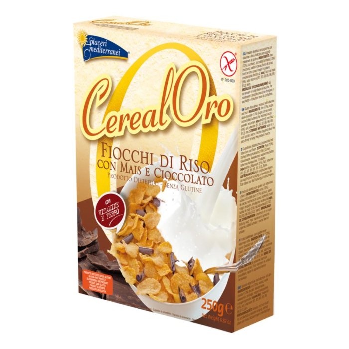 Eurospital Piaceri Mediterranei Cerealoro Fiocchi Riso Mais E Cioccolato 250 G