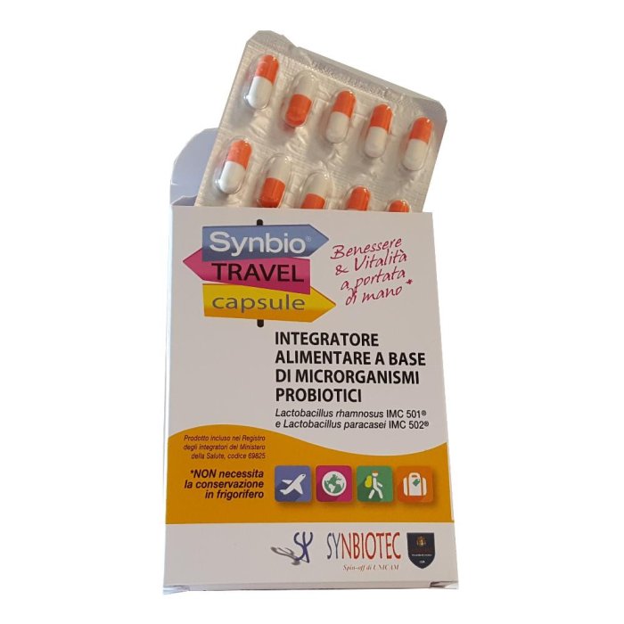 Synbiotravel 15 capsule - integratore probiotico per viaggiatori